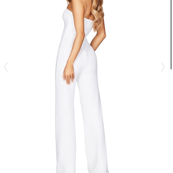 Nookie white sequin jumpsuit size Small - Picture 3 of 4